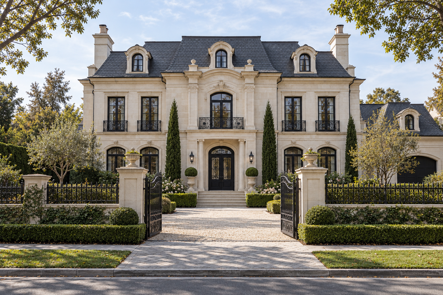 French-style luxury homes architectural design concept 1