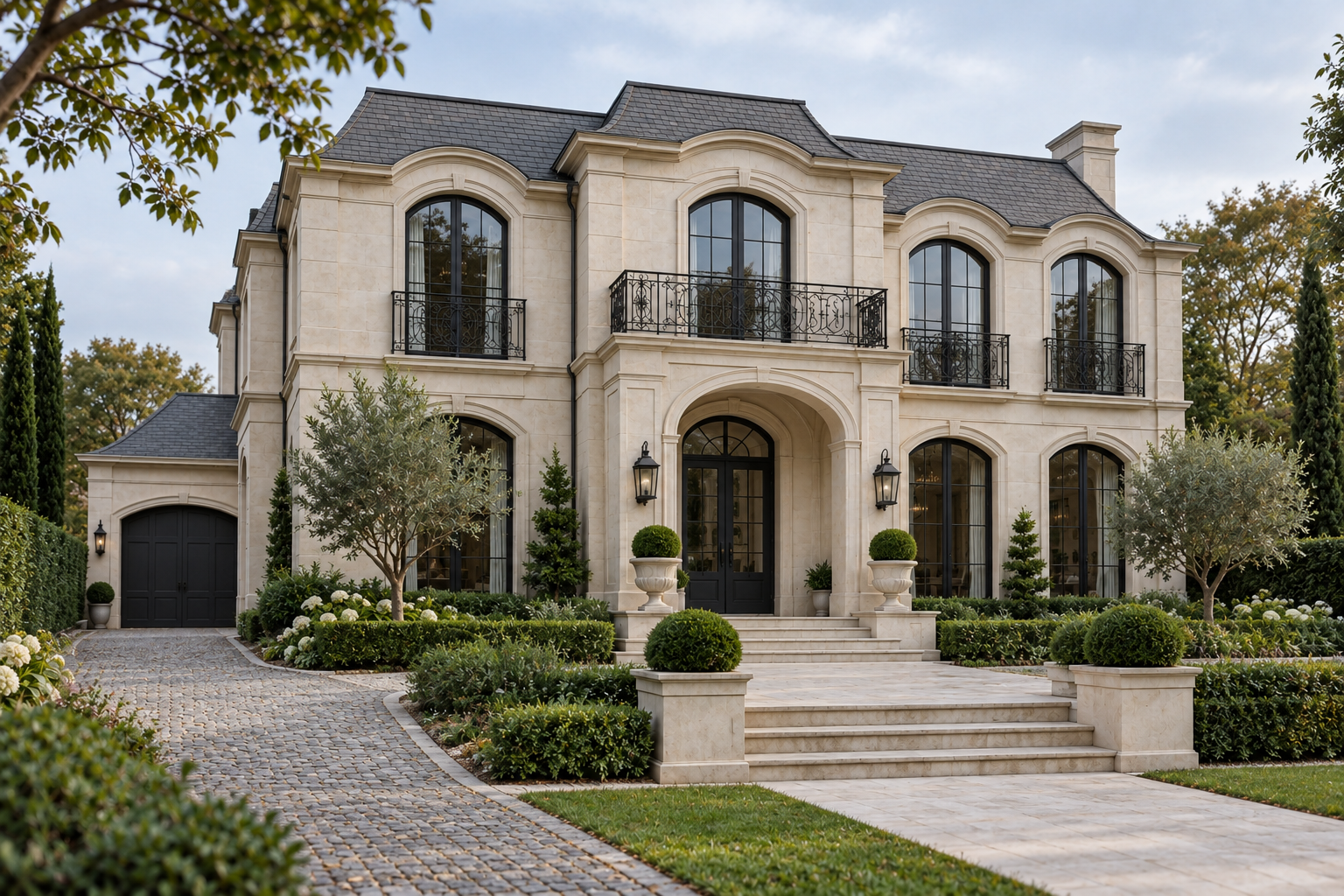 French-style luxury homes architectural design concept 2