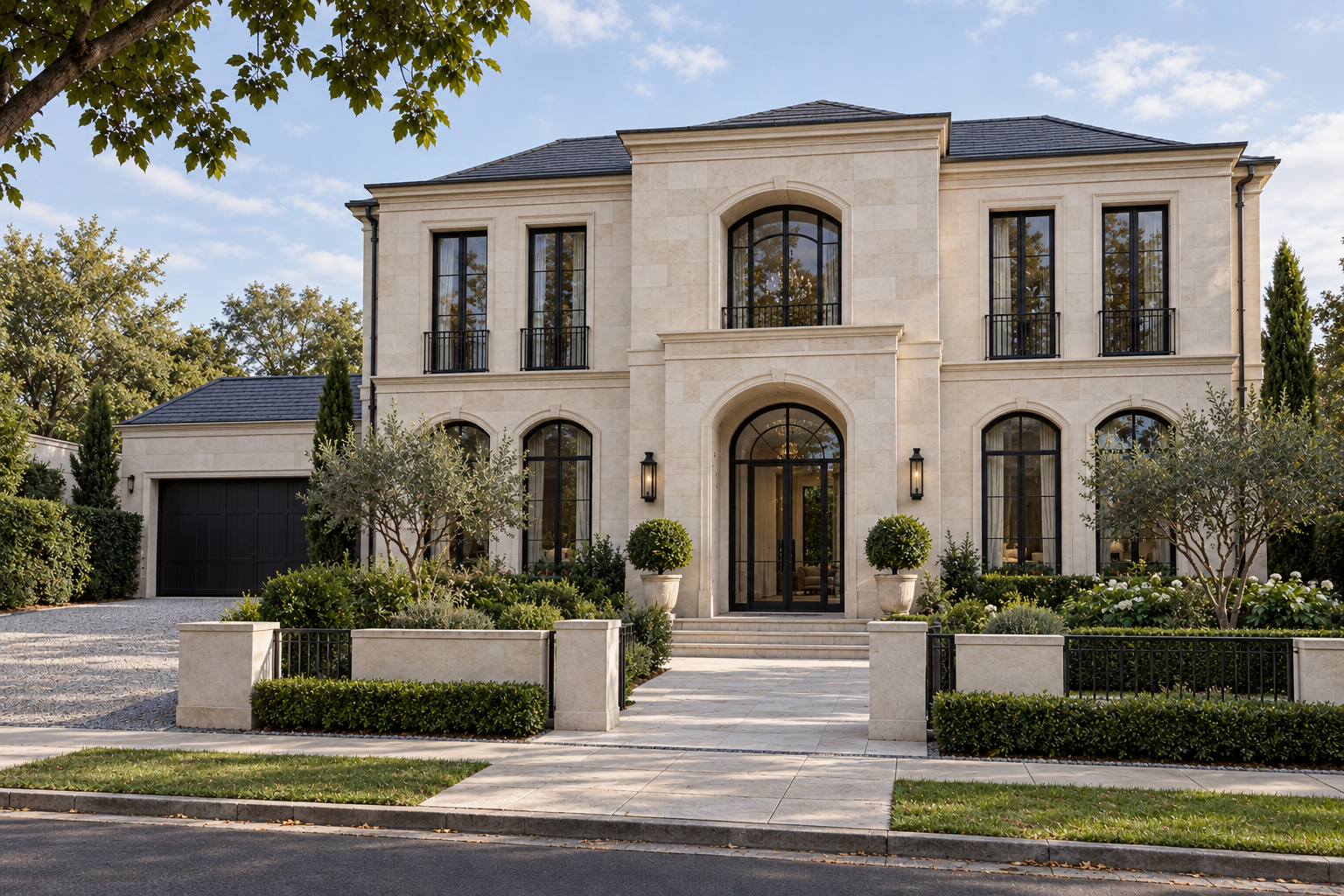 French-style luxury homes architectural design concept 3