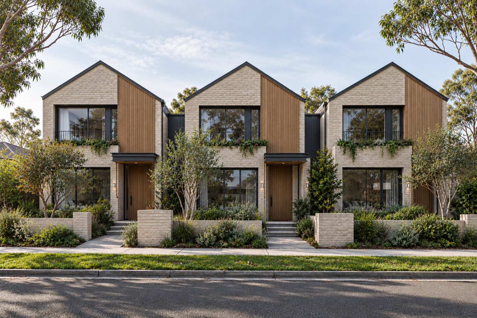 Townhouses architectural design concept 1