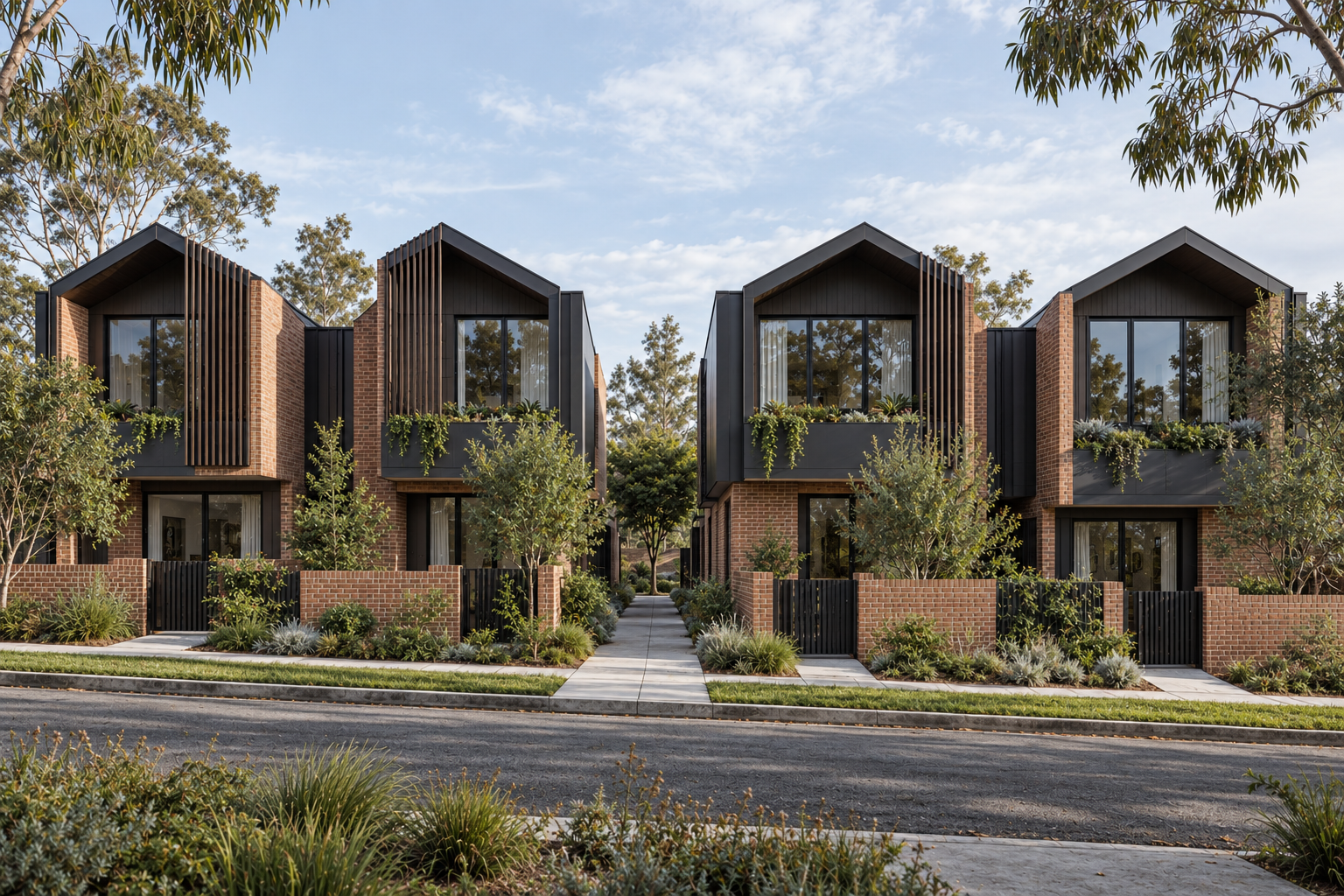 Townhouses architectural design concept 2